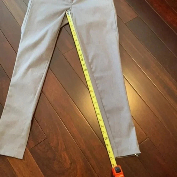Ricki’s Slim Ankle Zip Pants Cropped Stretch Microtwill Cigarette Trousers Grey - Picture 15 of 16